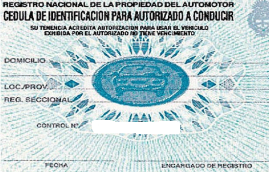 cédula azul