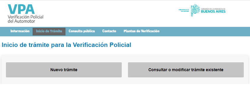 inicio tramite verificación policial