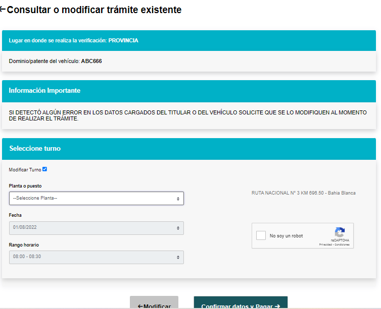 Cancelar turno vpa